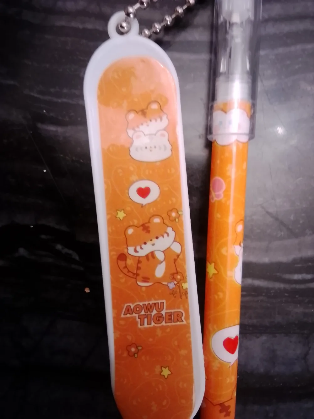 Aowu Tiger Erasable Skateboard Gel Pens Set Of 4